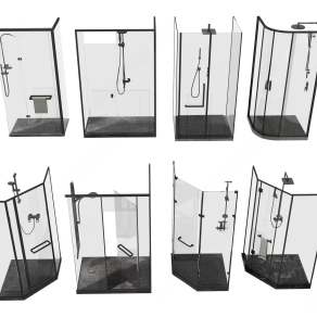 现代淋浴间3D模型下载